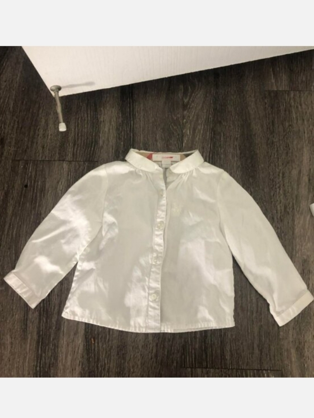 Burberry Boys Collared Buttoned Long Sleeve Top Sz 9M